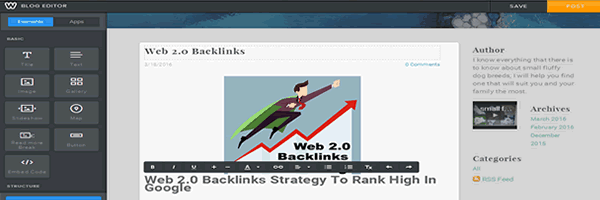 Click the post button to publish your backlink