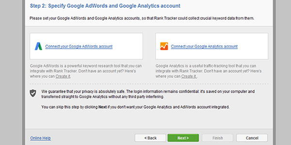 You can add your Adwords account details for keyword research