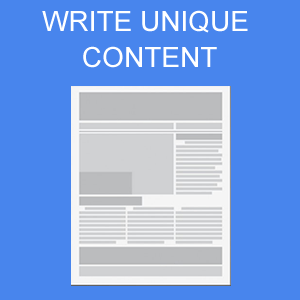 You are going to write unique content yourself