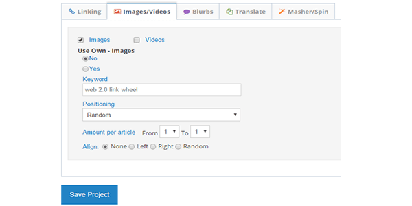 Add Images and Videos Into The Link Wheel
