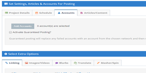 Add Your Web 2 Accounts For Link Wheel