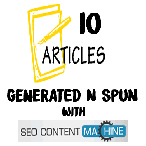 10 Generated Spun Articles SEO Content Machine
