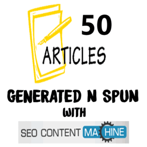 50 Generated Spun Articles SEO Content Machine