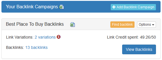 13 Backlinks Purchased for $50