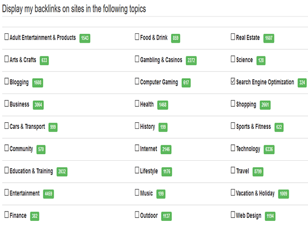 Select Niche For Backlinks