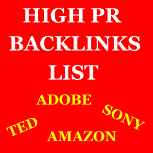 High PR Backlinks List