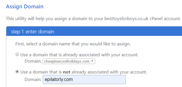 Enter Blog Domain Name