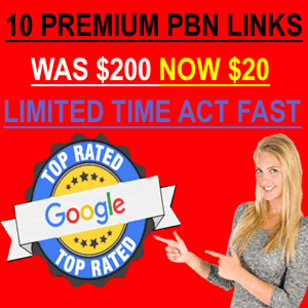 10 premium PBN Dofollow Backlinks