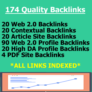 174 Backlinks de alta qualidade