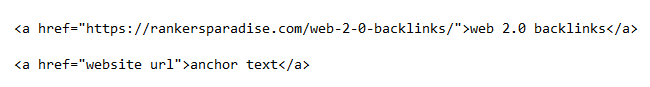 HTML Link Anchor Text Example