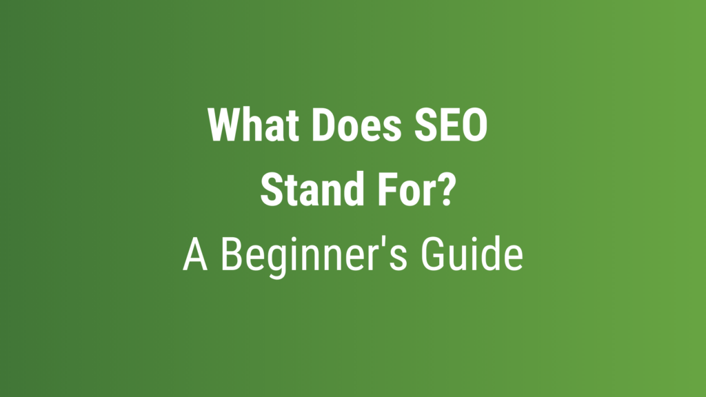 what does seo stand for guide