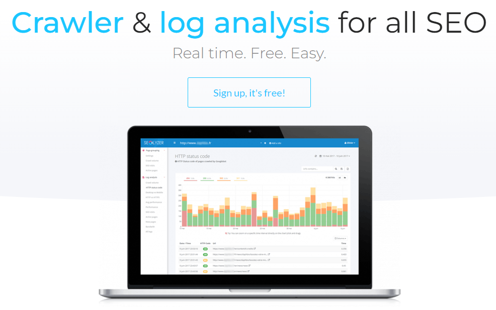 SEOlyzer is a terrific log analysis tool