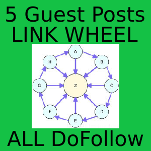 Best Rated 5 Site DoFollow Guest Post Link Wheel