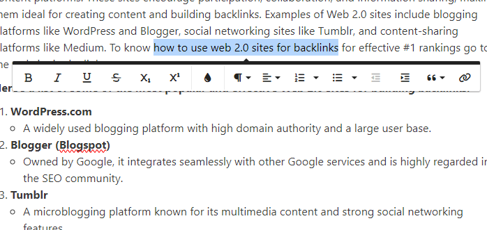 Get a backlink from site123.com web 2.0