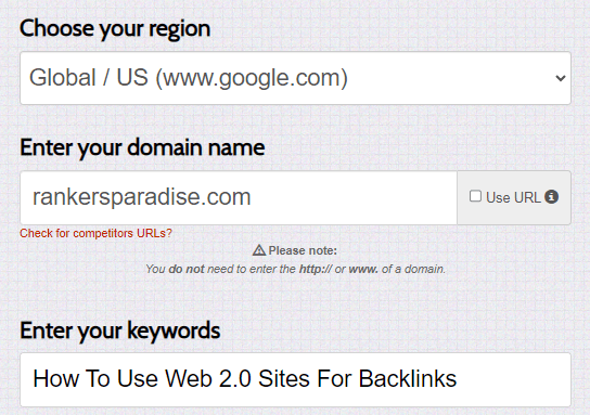 Check your keyword rankings to monitor the effects of web 2.0 backlinks