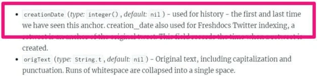 Take note of the date the backlink was inserted as it affects Google rankings