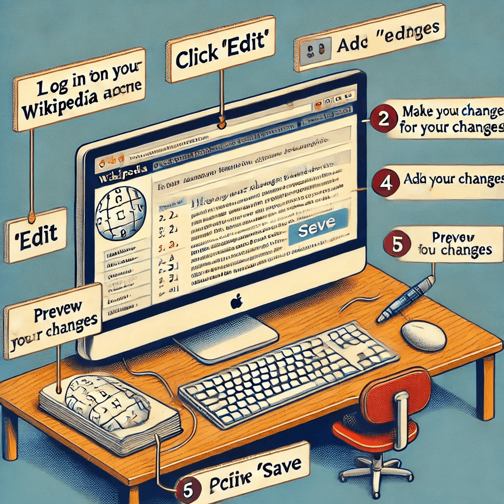 Image shows tips on how to edit a Wikipedia page for backlinks