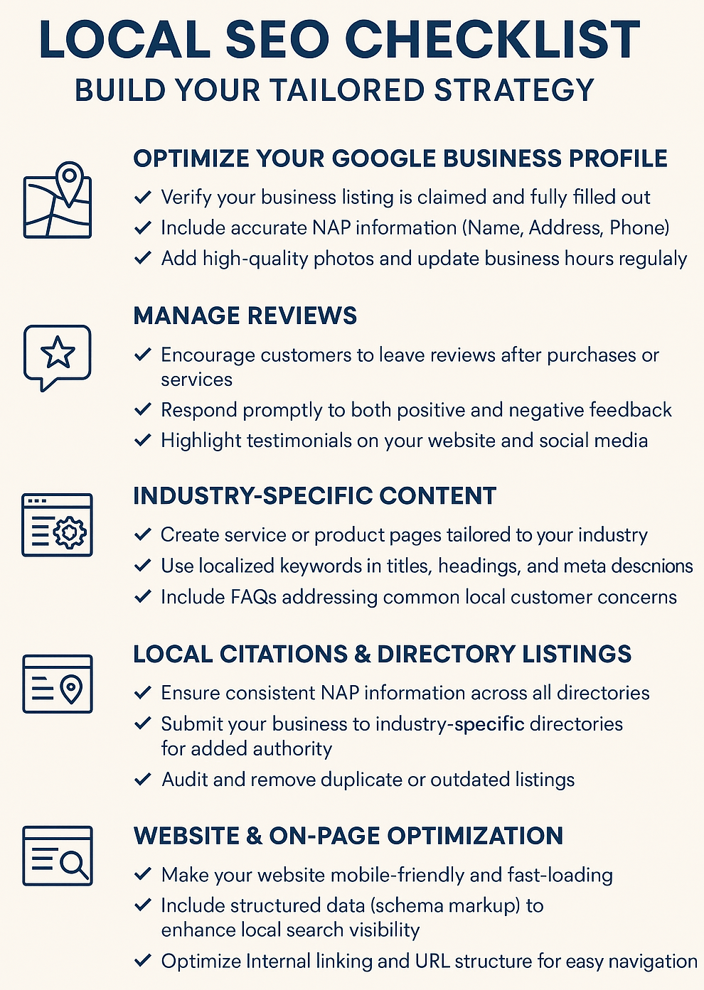 Latest Local SEO checklist from Rankers Paradise