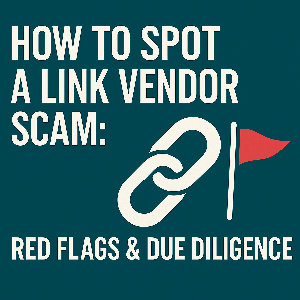 How to Spot a Link Vendor Scam: Red Flags & Due Diligence