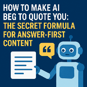 How to Make AI Beg to Quote You: The Secret Formula for Answer‑First Content
