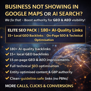 MONTHLY AI-OPTIMISED LOCAL SEO | GEO • AEO • AUTHORITY BACKLINK BUILDING