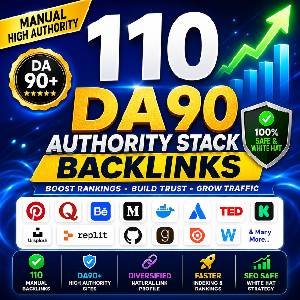 DA90 Authority Stack Blast – 110 Manual Profile Backlinks for Fast SEO Power