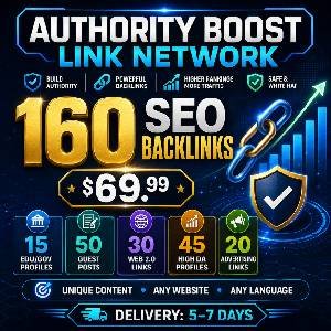 Authority Boost Link Network – 160 SEO Backlinks Package