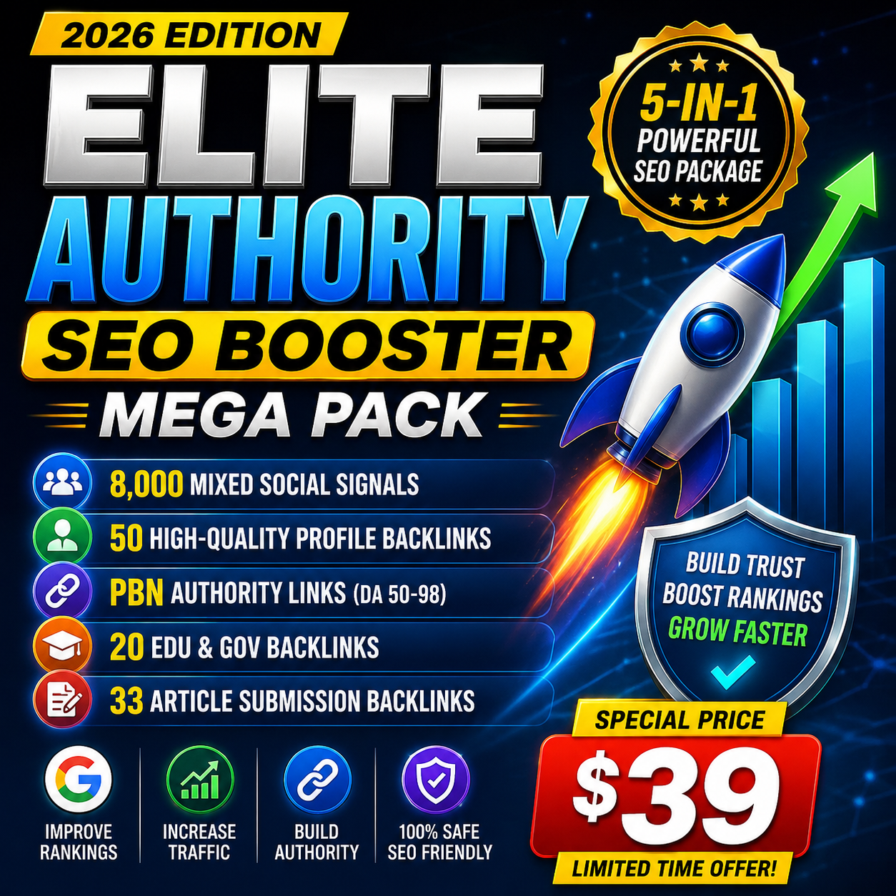 Mixed elite backlinks to improve keyword rankings