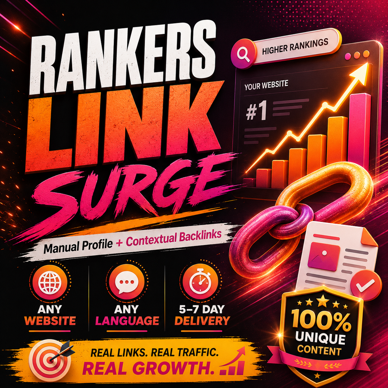 Buy contextual and profile backlinks package from Rankers Paradise