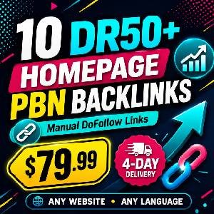 Elite DR50+ Homepage PBN Backlink Boost – 10 Manual DoFollow Links for Stronger Rankings