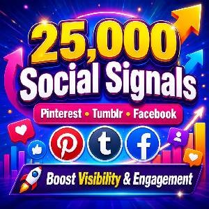 Authority Social Boost: 25,000 Mixed Social Signals for Any Website