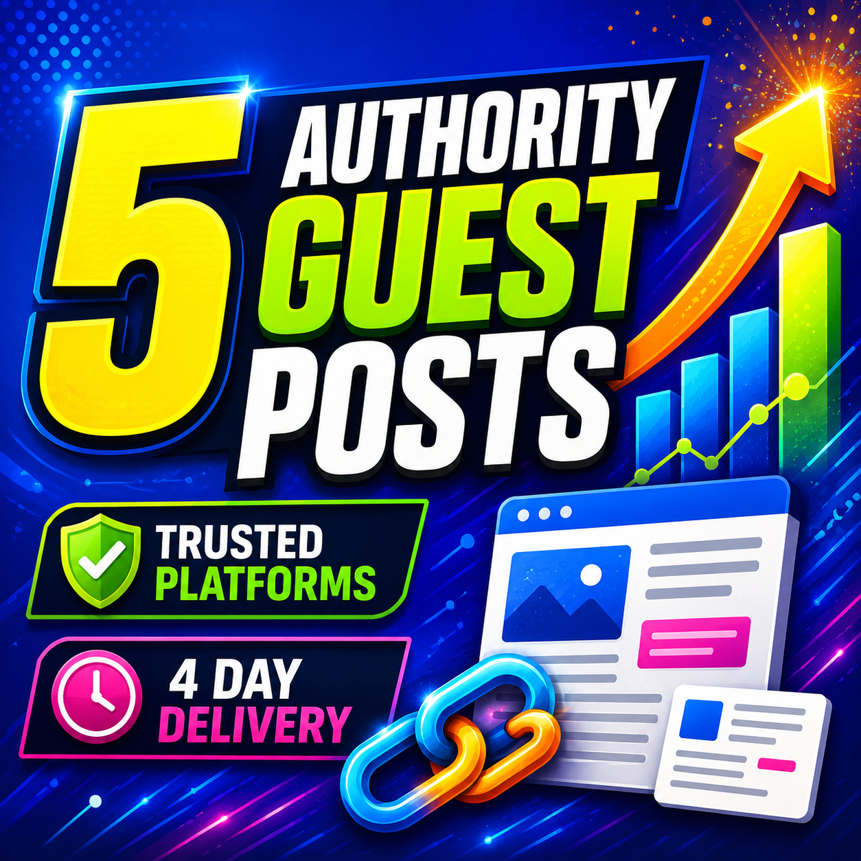 Buy 5 quality guest post backlinks from Rankers Paradise