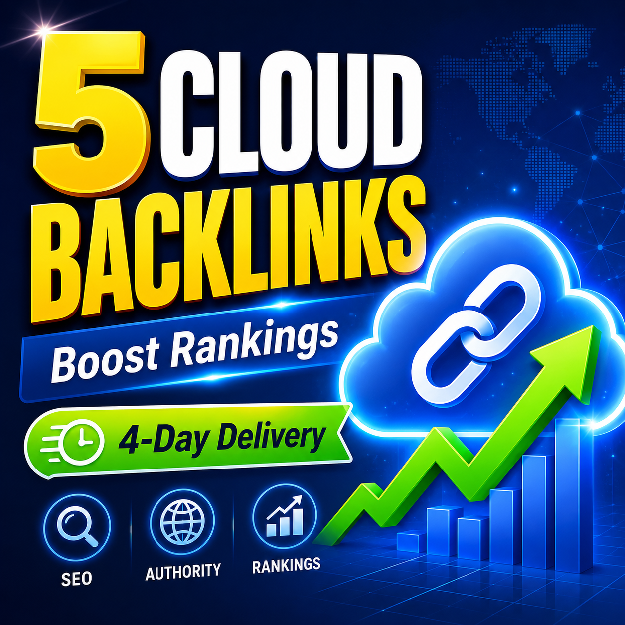 Use Rankers Paradise to boost keyword rankings with 5 cloud backlinks