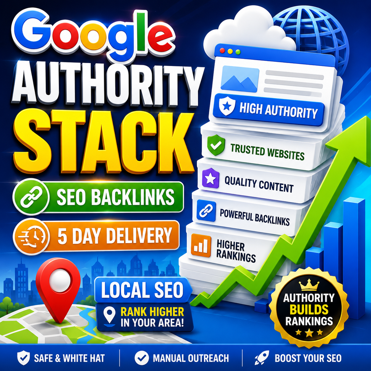 Buy Google authority stack backlinks from Rankers Paradise
