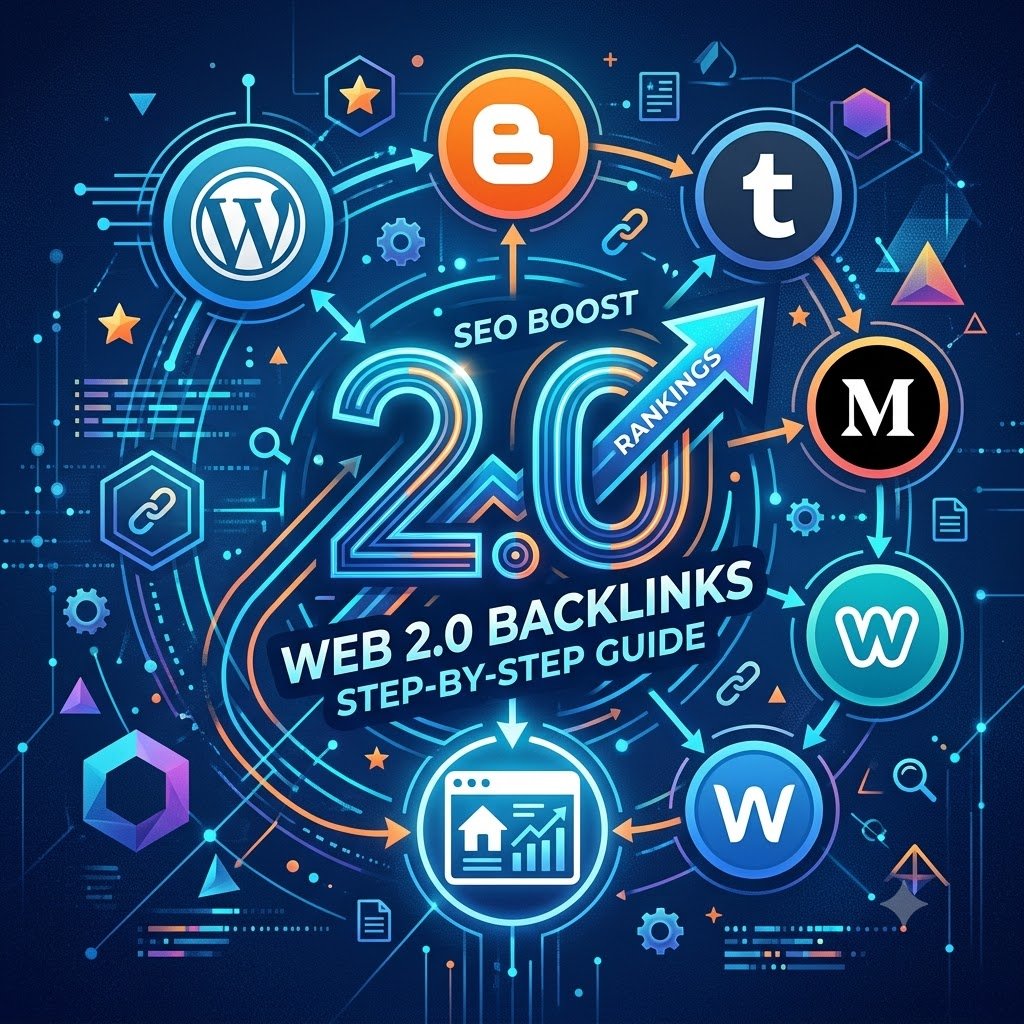 Image shows how to build web 2.0 backlinks guide