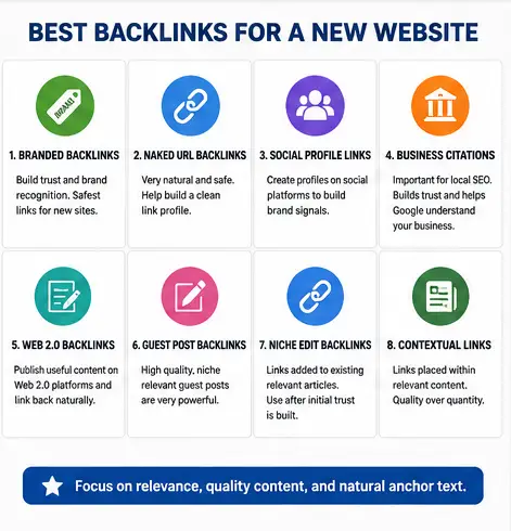 best backlinks for a new website