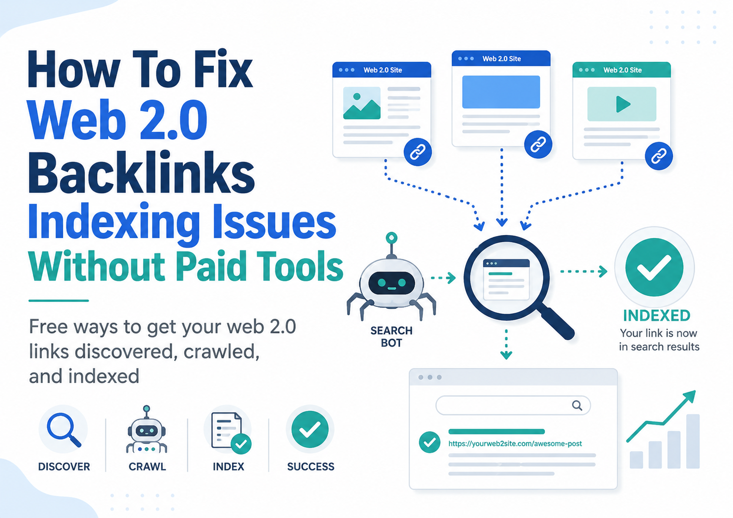 How to fix web 2.0 backlinks indexing issues without paid tools