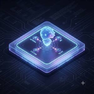 Square SEO icon visualizing AI agent connecting Schema and API for trust signals