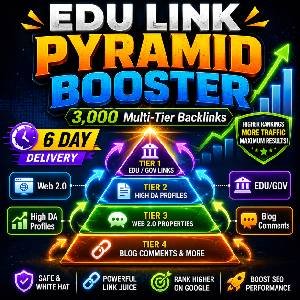EDU Link Pyramid Booster 3,000 multi-tier backlinks SEO service