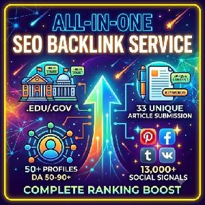 Comprehensive All-in-One SEO Backlink Service Package Graph