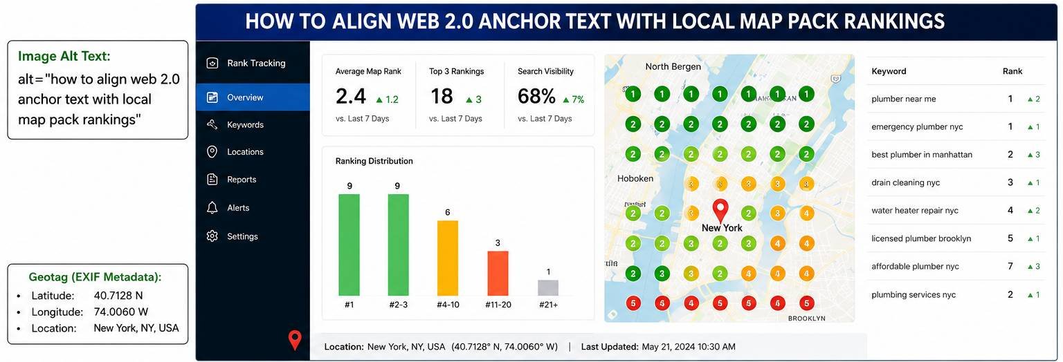 how to align web 2.0 anchor text with local map pack rankings
