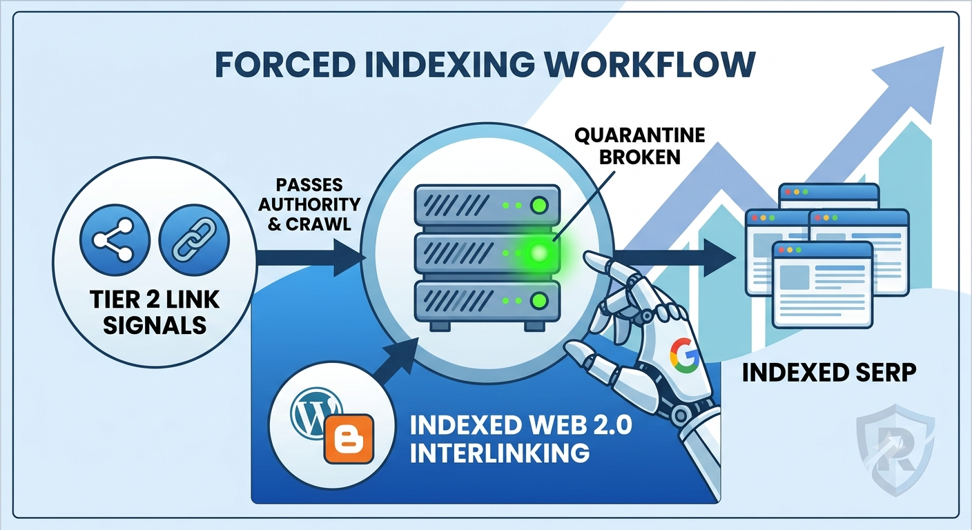 how to force web 2.0 indexing fast with tier 2 link signals and interlinking