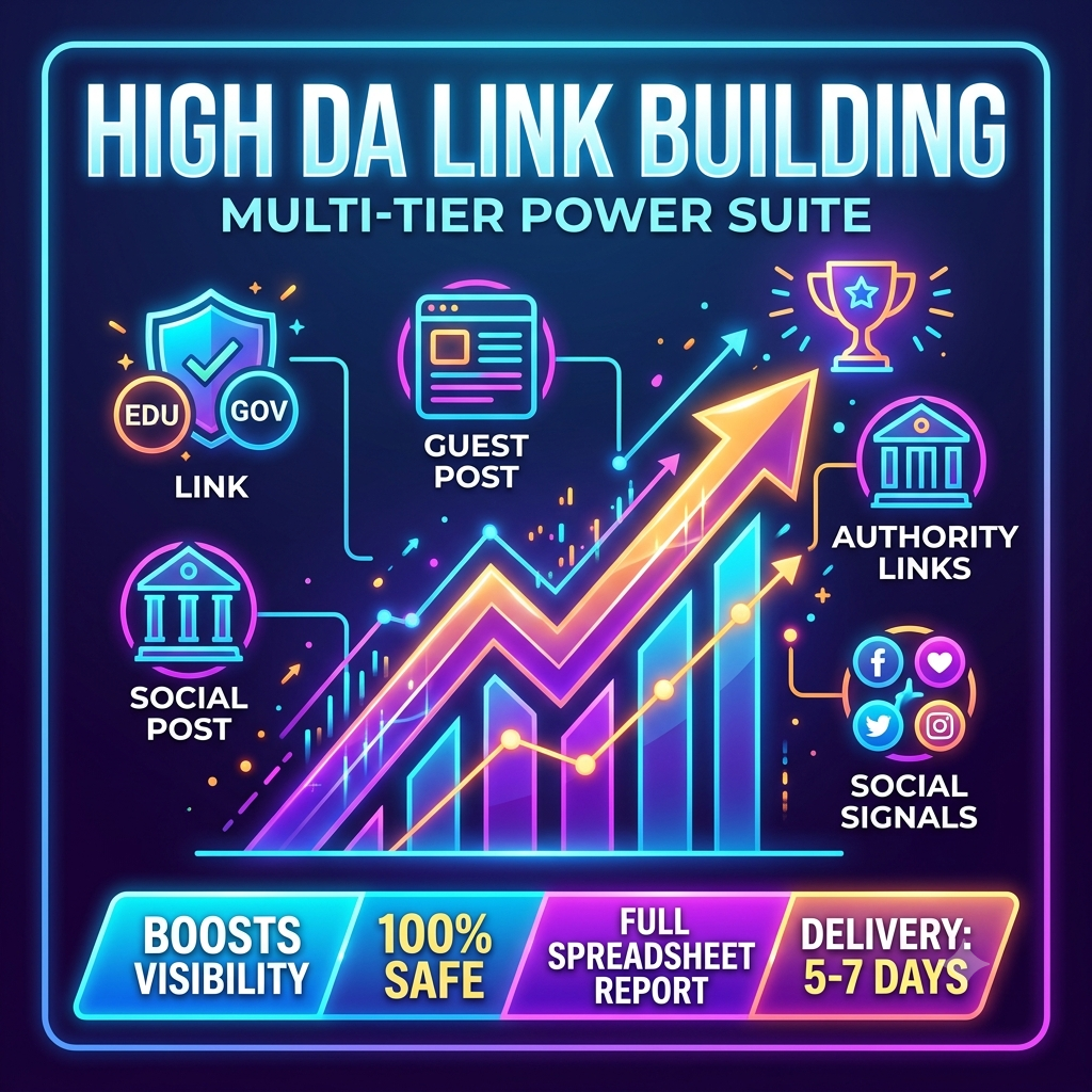 Square 300x300 graphic showcasing 100% safe SEO backlinks and dynamic visibility boost chart.