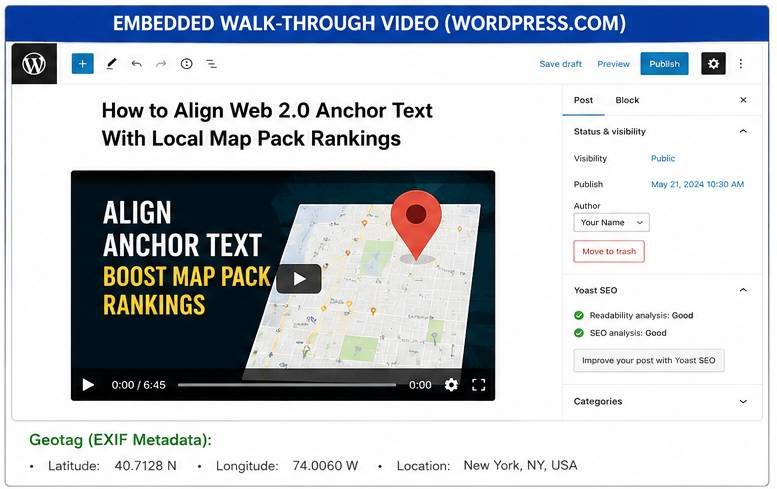 local map pack ranking dashboard for web 2.0 backlinks