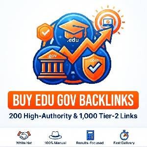 Buy EDU GOV Backlinks - 200 High-Authority & 1,000 Tier-2 Links