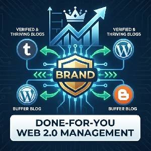 Done-for-You Web 2.0 Management (Rankers Paradise Logo)