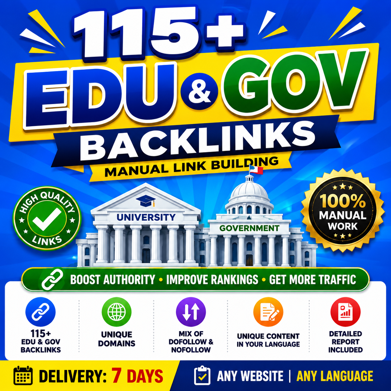 EDU GOV backlinks SEO service for websites
