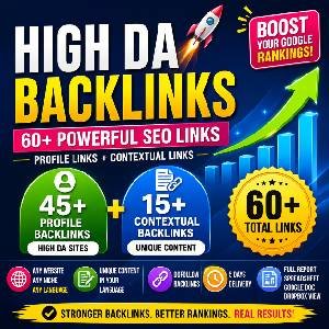 High DA backlinks service with profile and contextual SEO links