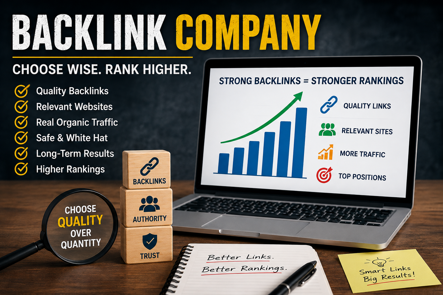 How to choose a backlink company using quality, relevance, traffic and SEO results