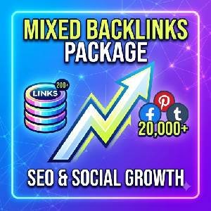 Comprehensive Mixed Backlinks Package with 20,000 Social Signals